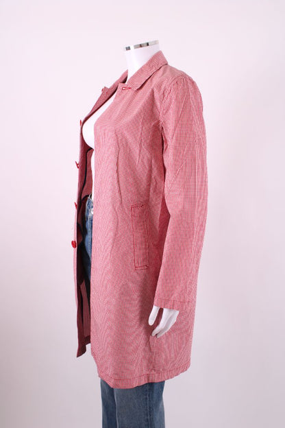 Ralph Gingham Trench Overcoat Red/White S | Default Title, Red
