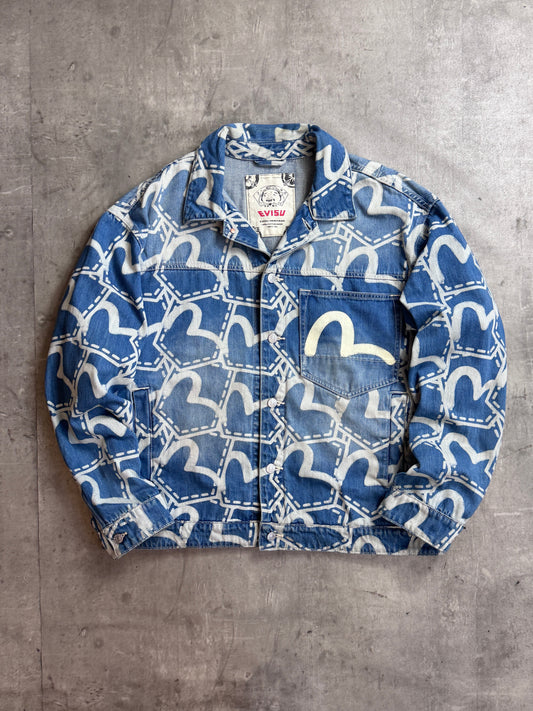 Evisu Heritage Diacock Print Denim Jacket
