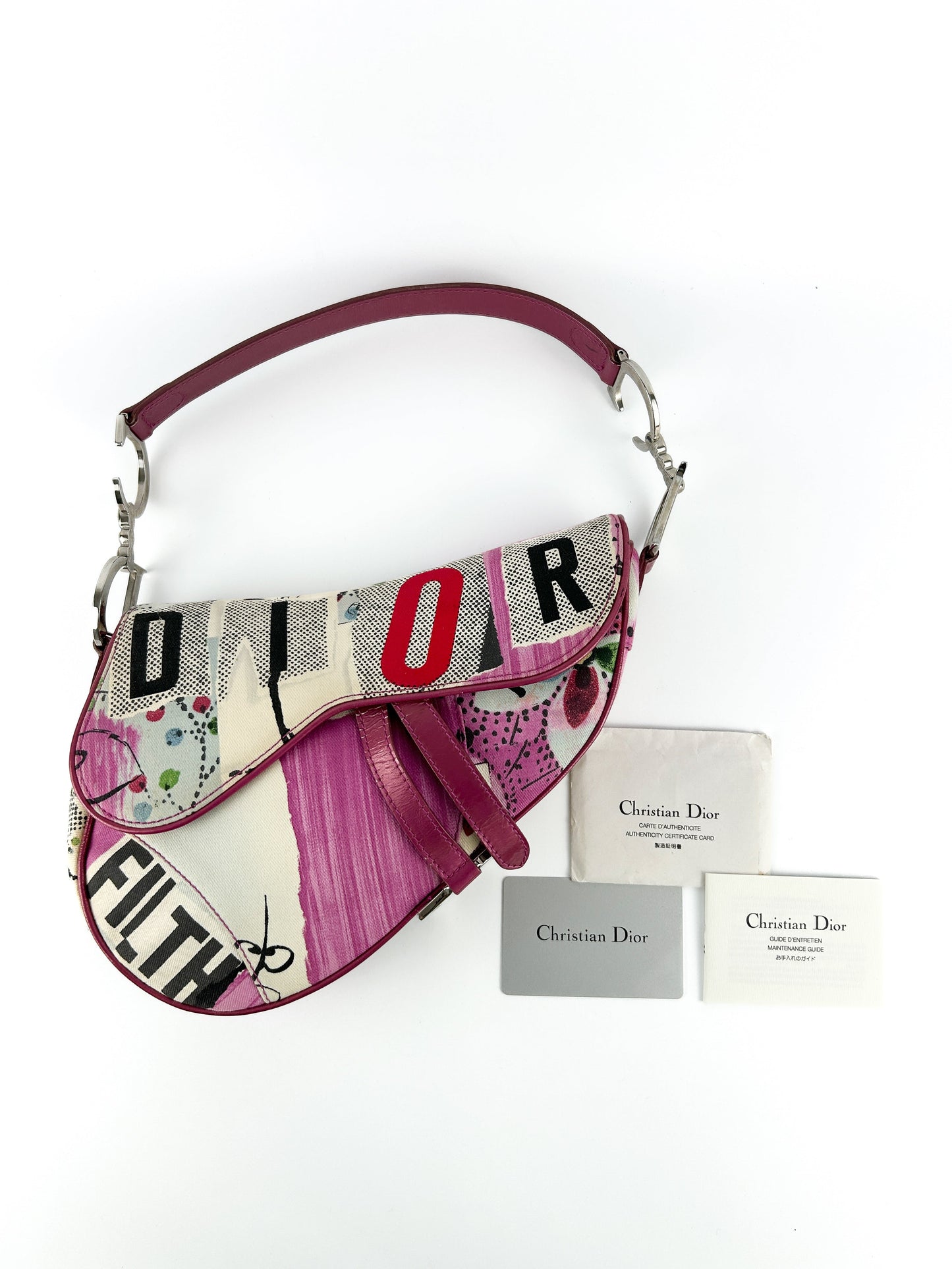 RARE Archive Christian Dior ‘Dior Filth’ Saddle Bag (2003) | O/S, Pink