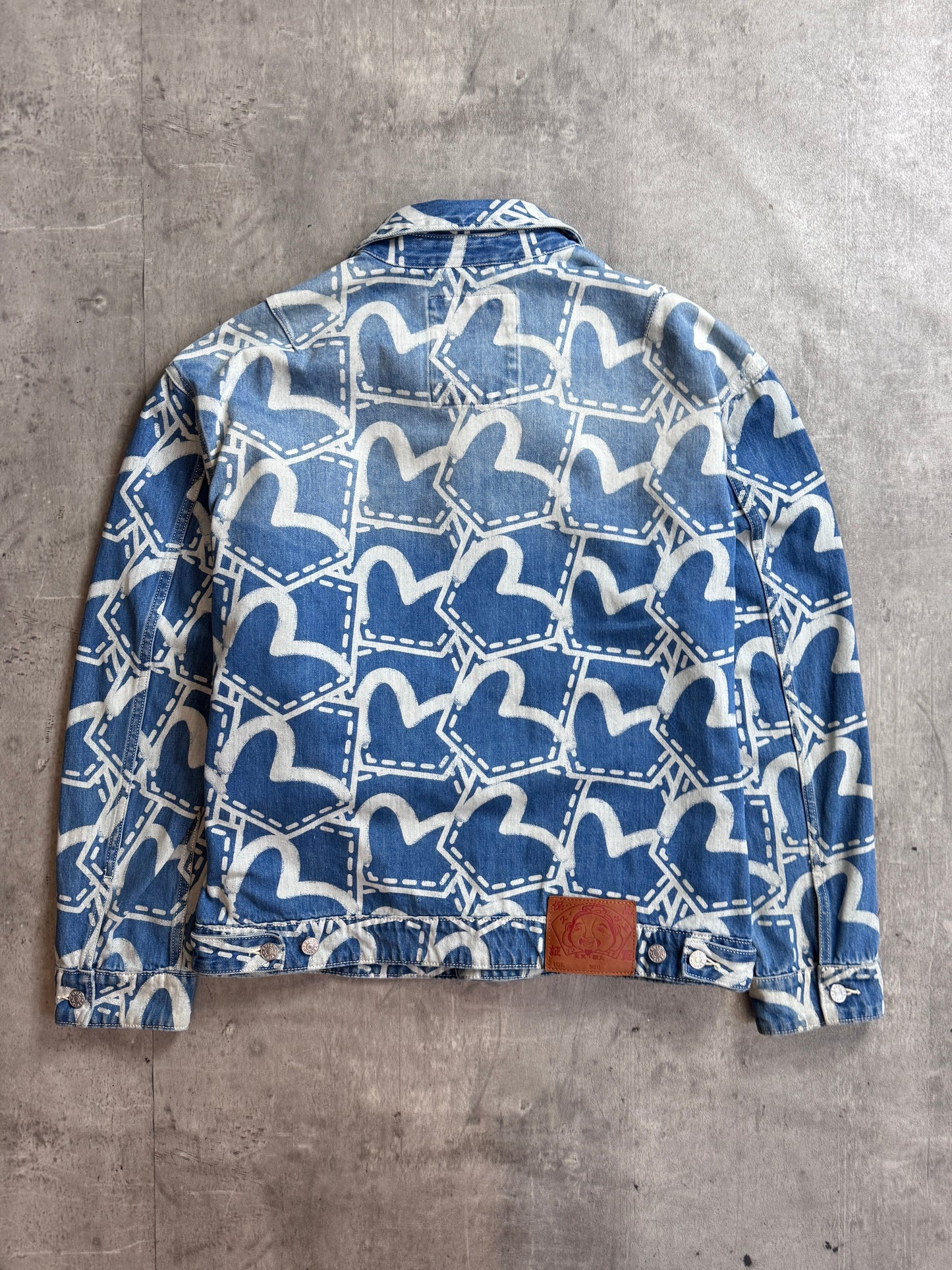 Evisu Heritage Diacock Print Denim Jacket