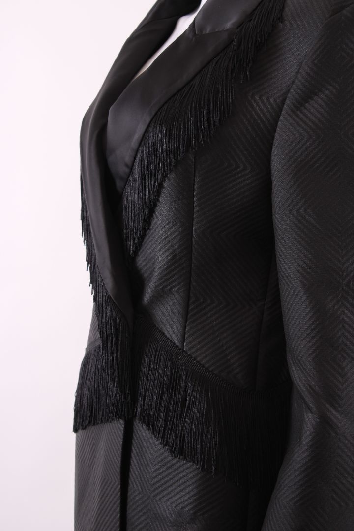 Rotate Birger Christensen Shannon Tassle Blazer Mini Dress Black 10 | Default Title, Black