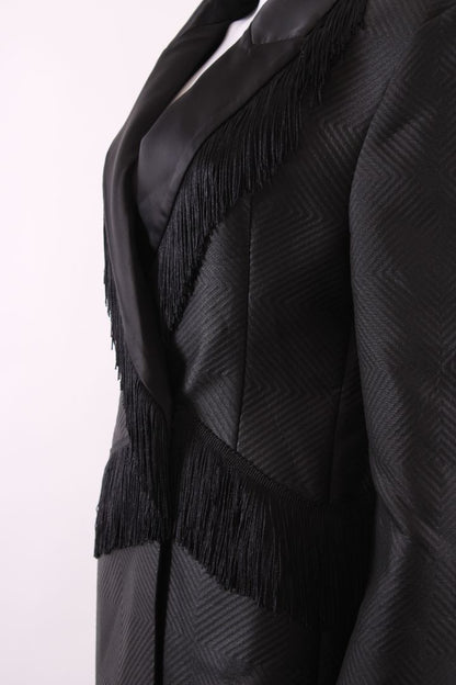 Rotate Birger Christensen Shannon Tassle Blazer Mini Dress Black 10 | Default Title, Black