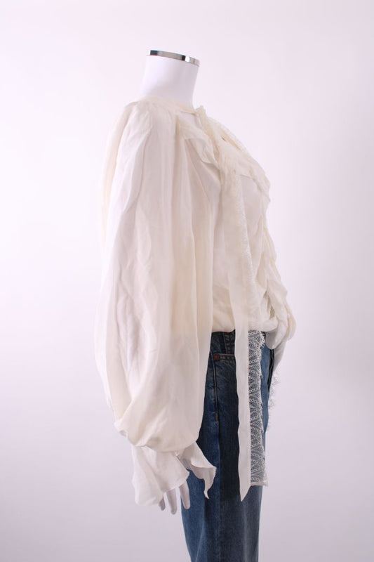 The Kooples Lace Blouse Off-White M | Default Title, White