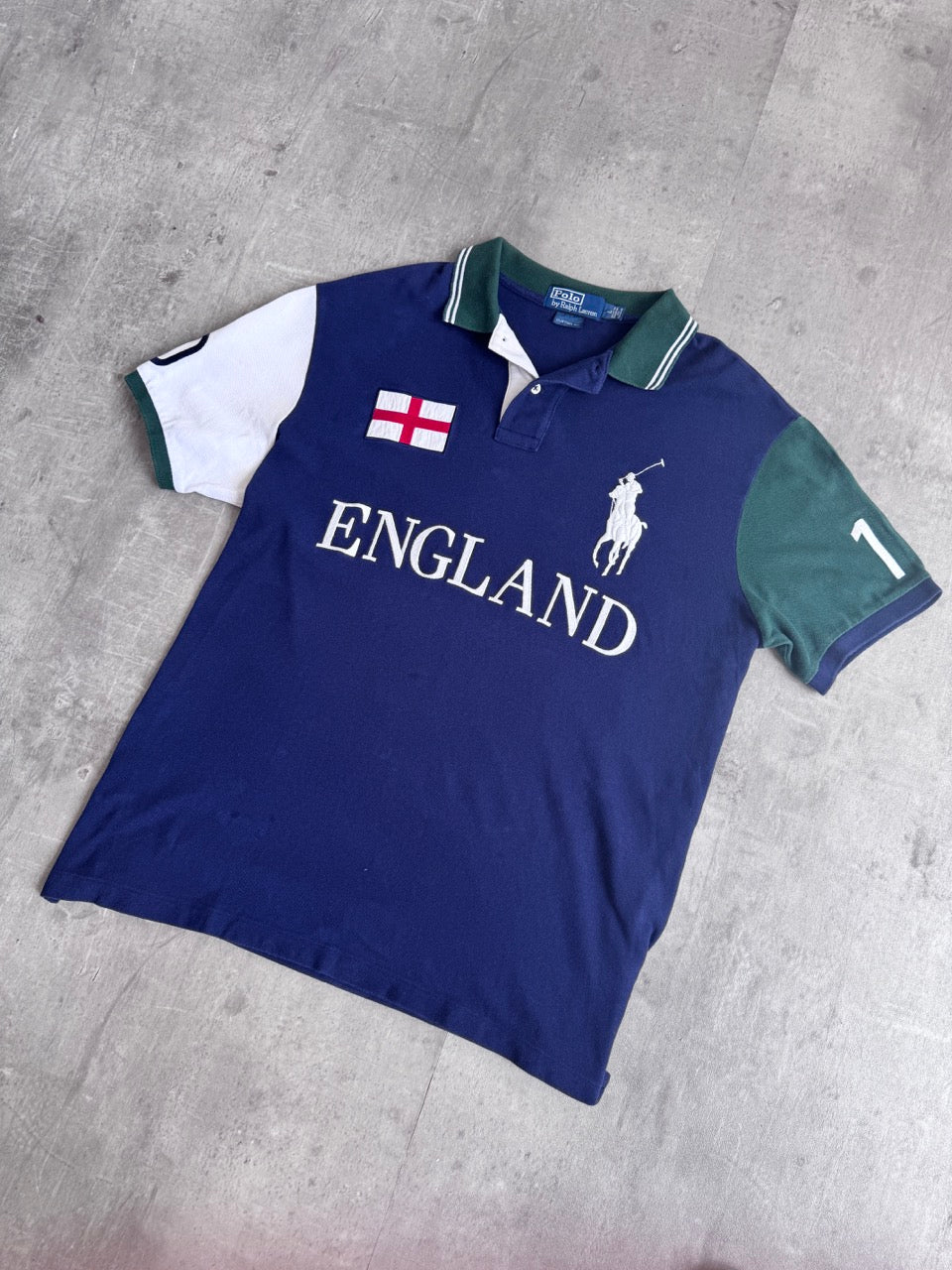 00s Polo Ralph Lauren Two Tone England Shirt