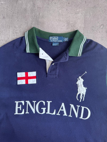 00s Polo Ralph Lauren Two Tone England Shirt