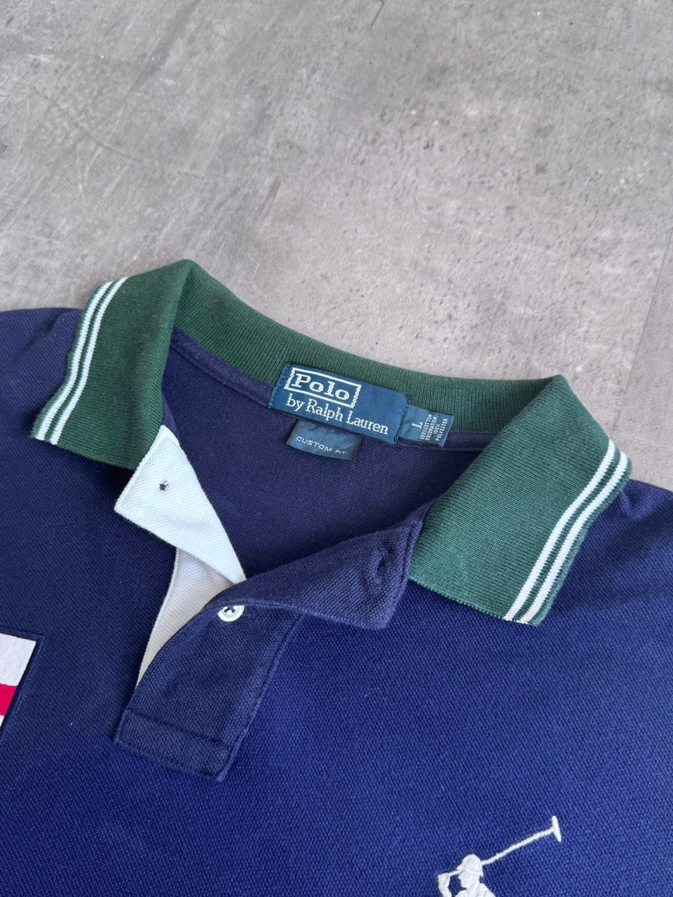 00s Polo Ralph Lauren Two Tone England Shirt