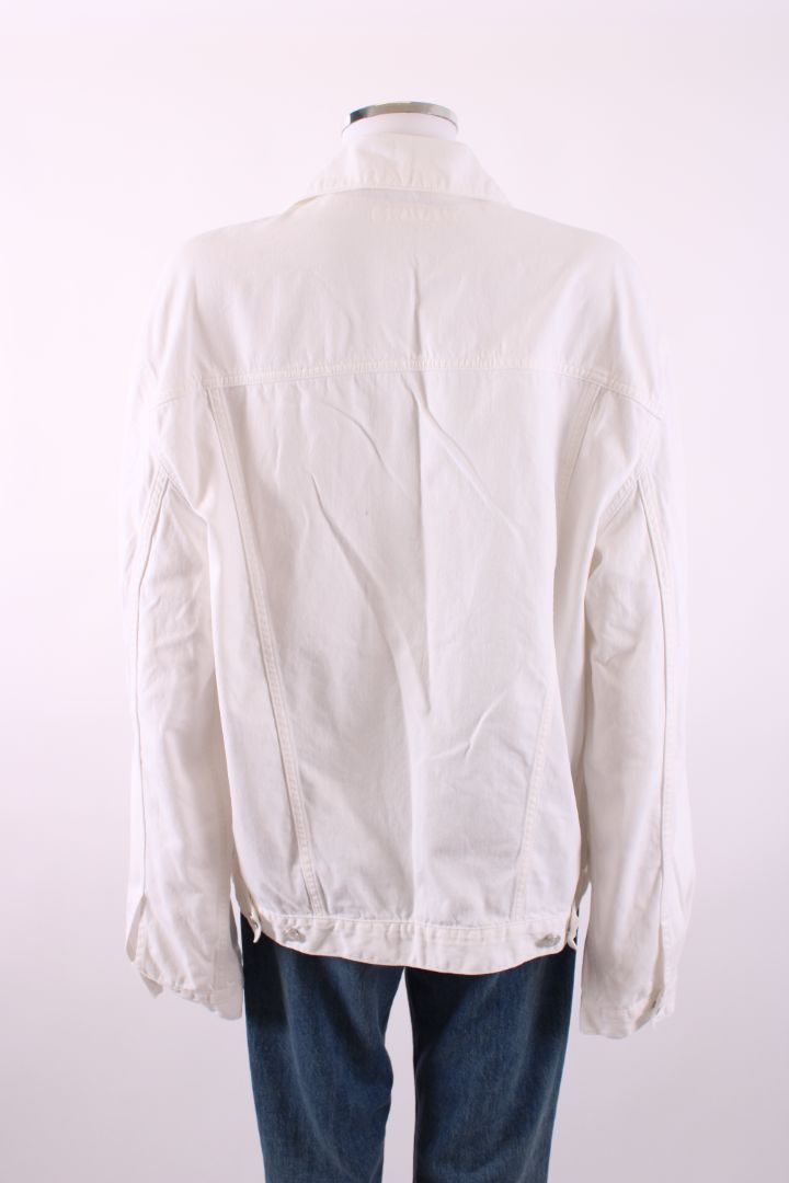 Katherine Hamnet London Help Denim Jacket White/Black S | Default Title, Black