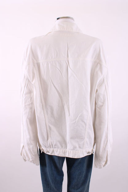 Katherine Hamnet London Help Denim Jacket White/Black S | Default Title, Black