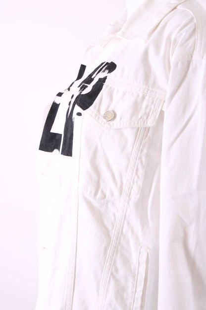Katherine Hamnet London Help Denim Jacket White/Black S | Default Title, Black