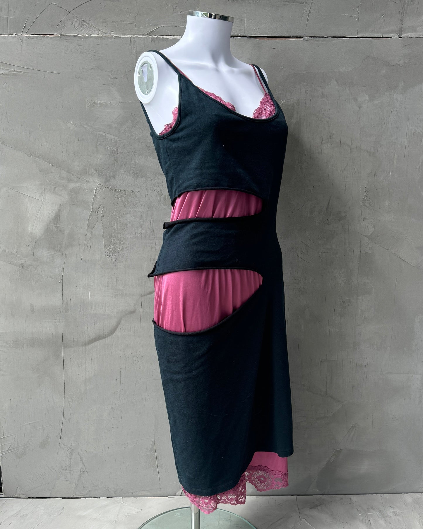 JPG Jean’s Collection 005 Cut Out Dress with Lace Slip Dress - M