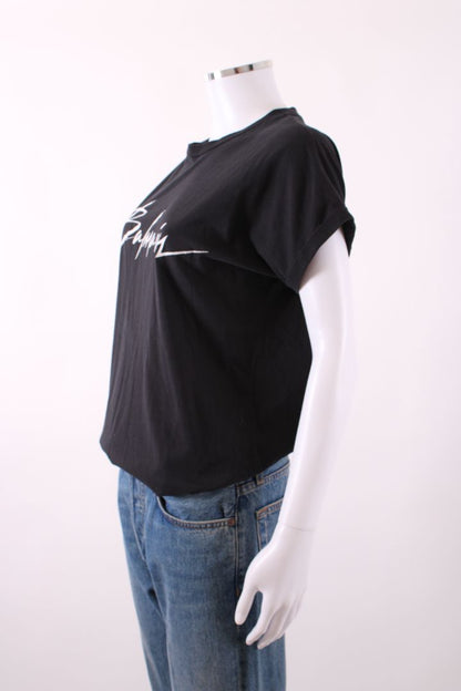 Balmain T-shirt logo Black /white writing M | Default Title, Black