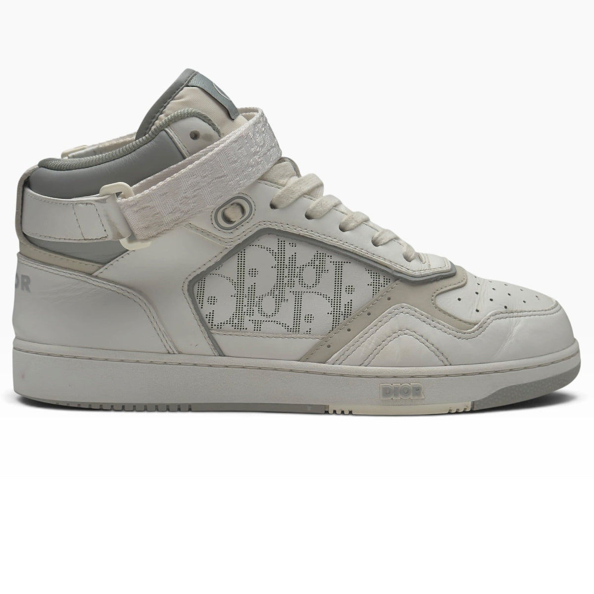 DIOR B27 HIGH TOP LEATHER SNEAKER WHITE / GREY 41 / UK7 | UK 7, Grey