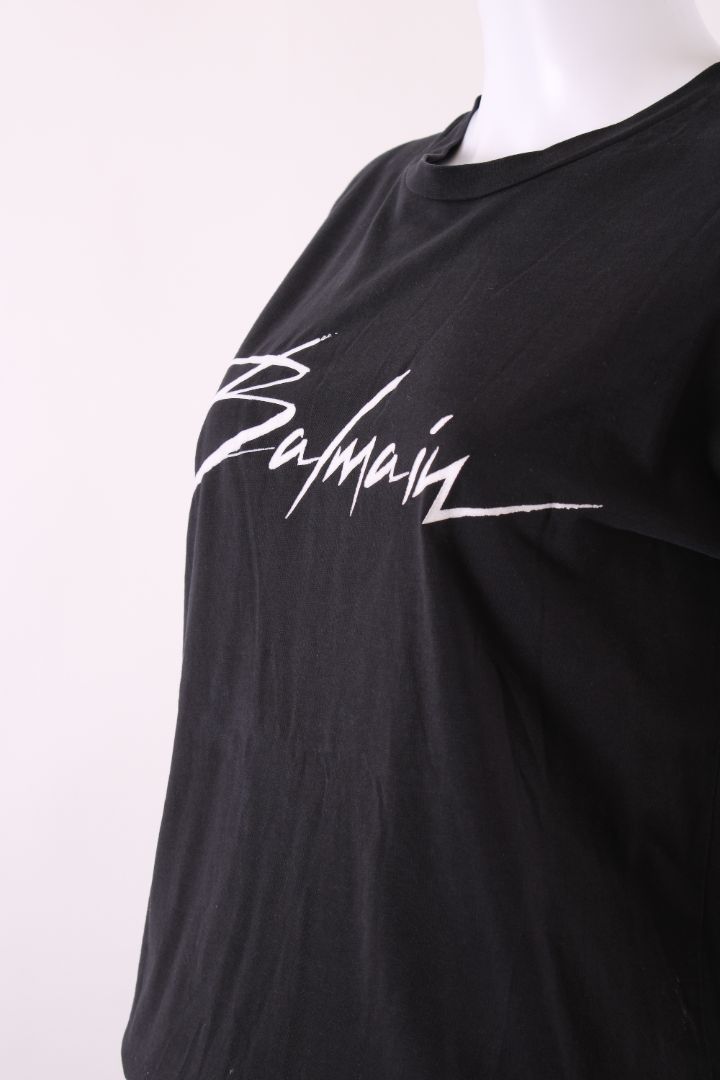 Balmain T-shirt logo Black /white writing M | Default Title, Black