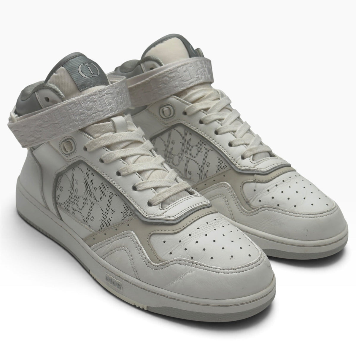 DIOR B27 HIGH TOP LEATHER SNEAKER WHITE / GREY 41 / UK7 | UK 7, Grey
