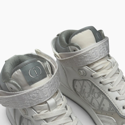 DIOR B27 HIGH TOP LEATHER SNEAKER WHITE / GREY 41 / UK7 | UK 7, Grey