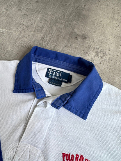 00s Polo Ralph Lauren Two Tone Asymmetrical Polo Shirt