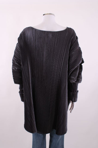 Mashiah S/S Pleated Top Grey M | Default Title, Grey