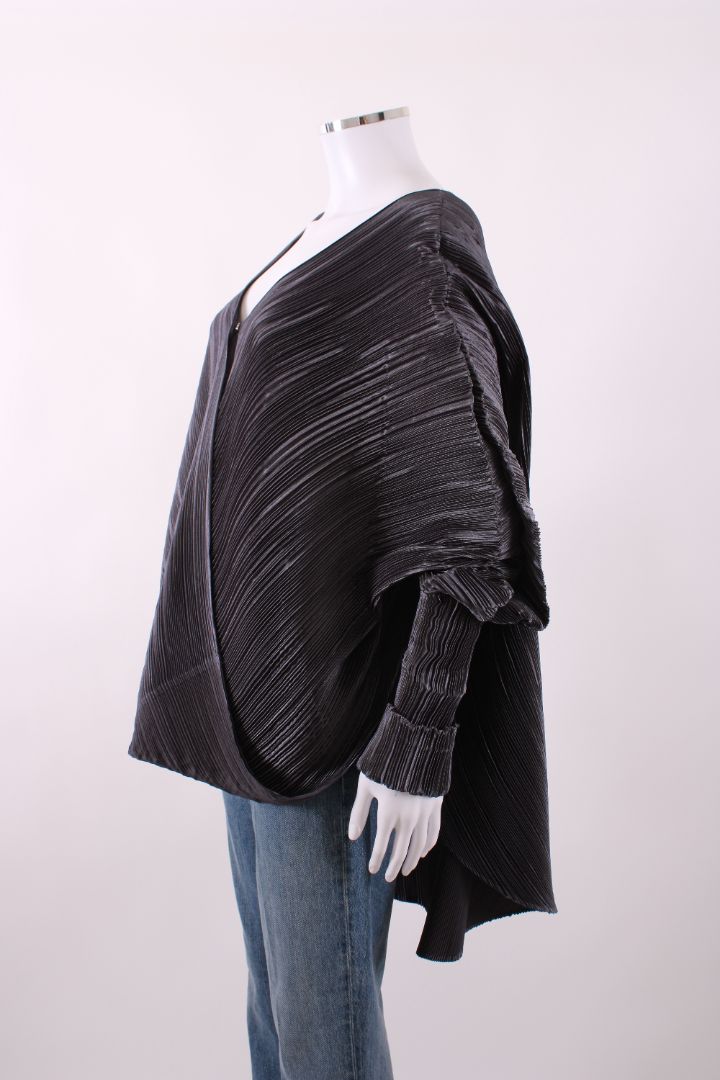 Mashiah S/S Pleated Top Grey M | Default Title, Grey