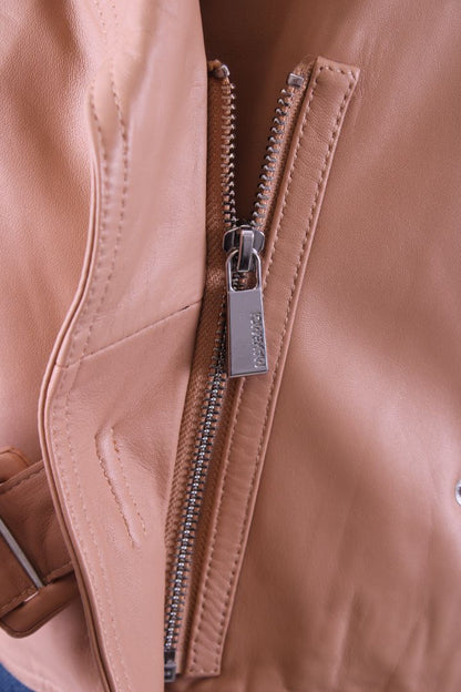 Max & Moi Cropped Biker Jacket Nude 8 | Default Title, Nude