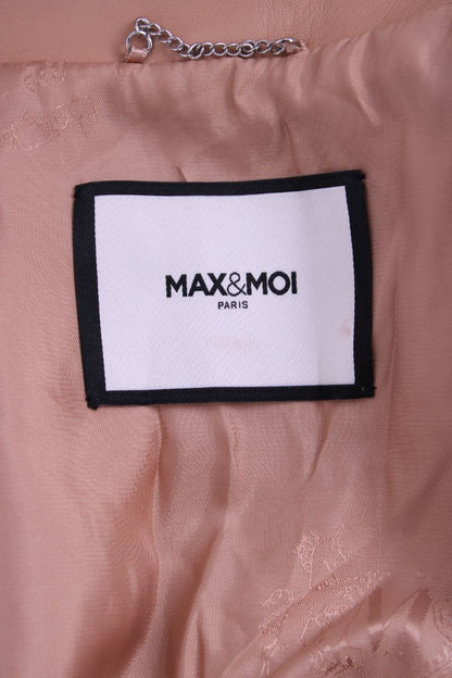 Max & Moi Cropped Biker Jacket Nude 8 | Default Title, Nude