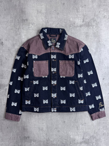 Palace x Needles Butterfly Embroidered Denim Jacket