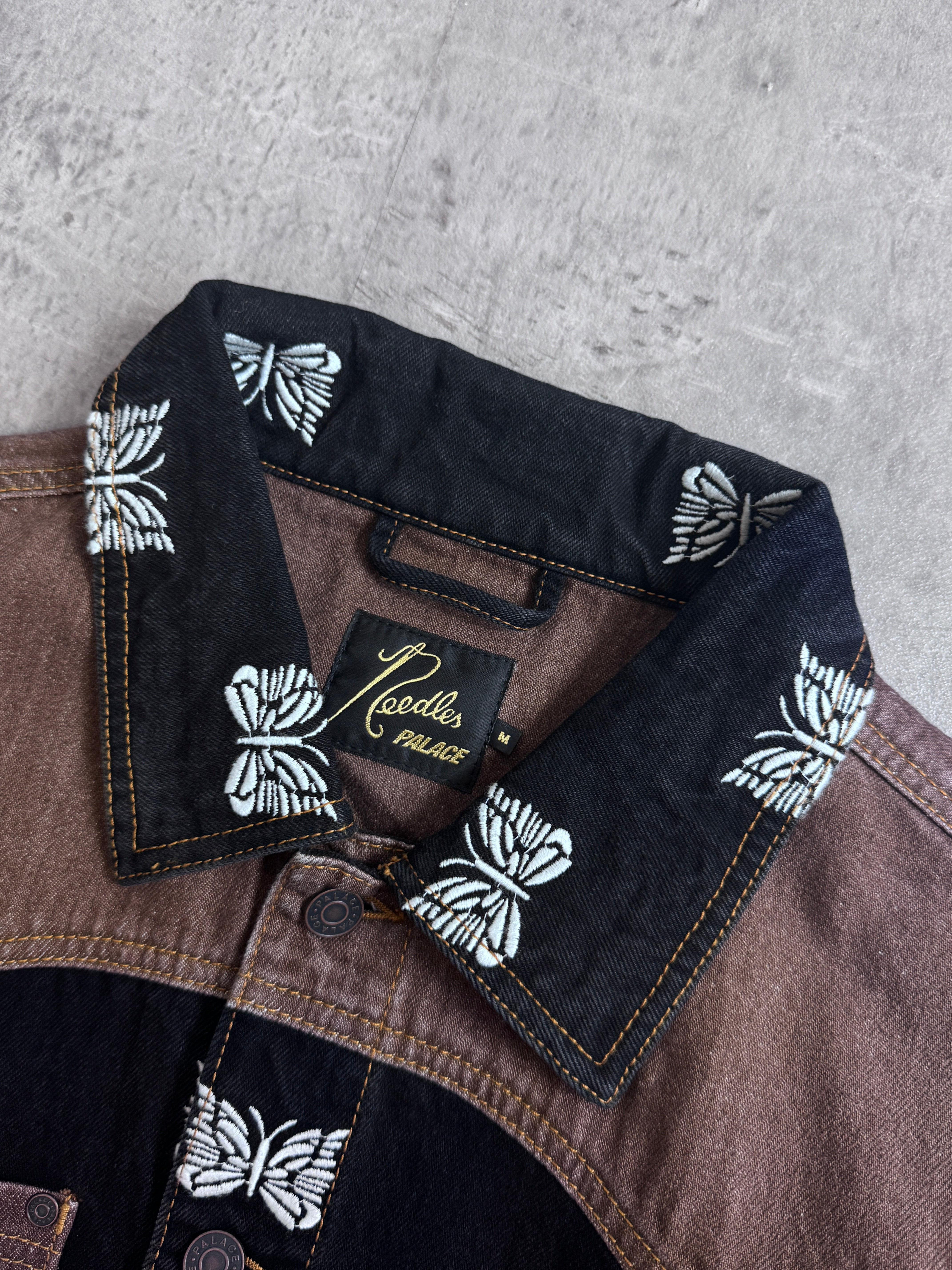 Palace x Needles Butterfly Embroidered Denim Jacket – Known Source