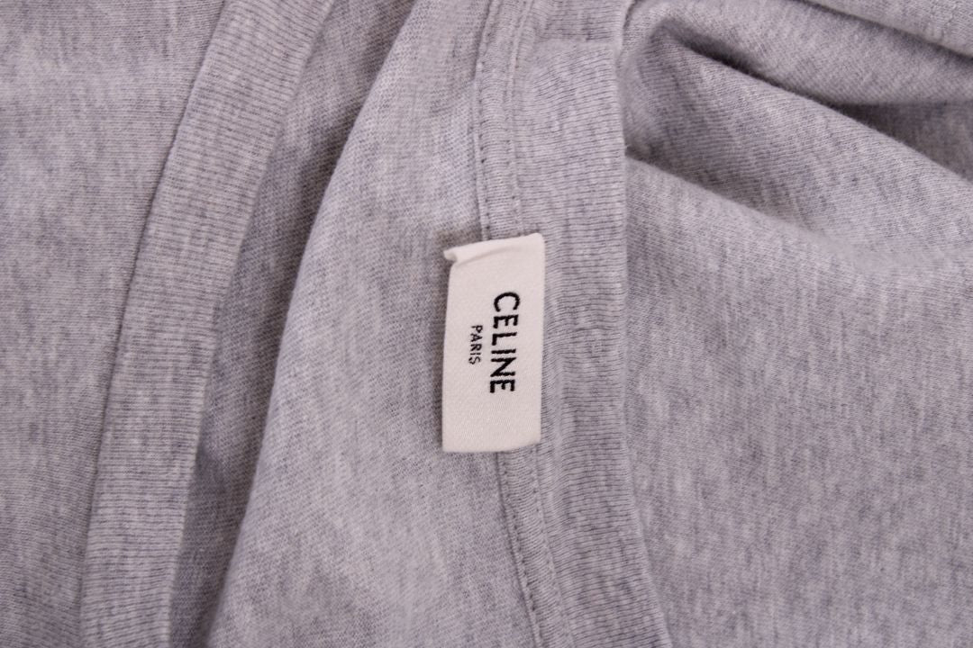 Celine Logo T-shirt Grey/ Burgundy L | Default Title, Burgundy