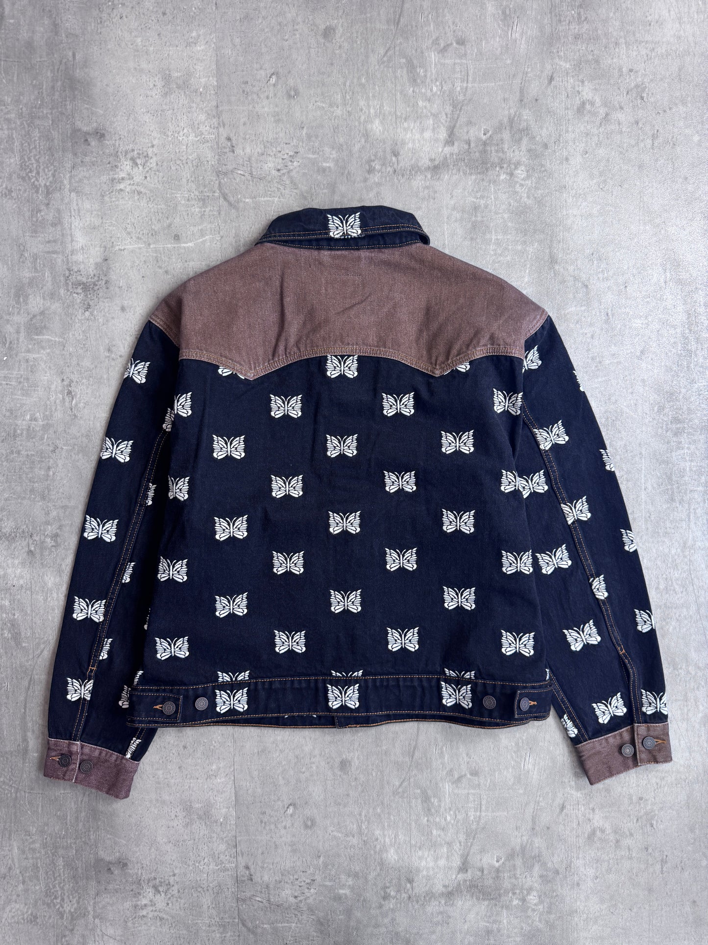 Palace x Needles Butterfly Embroidered Denim Jacket