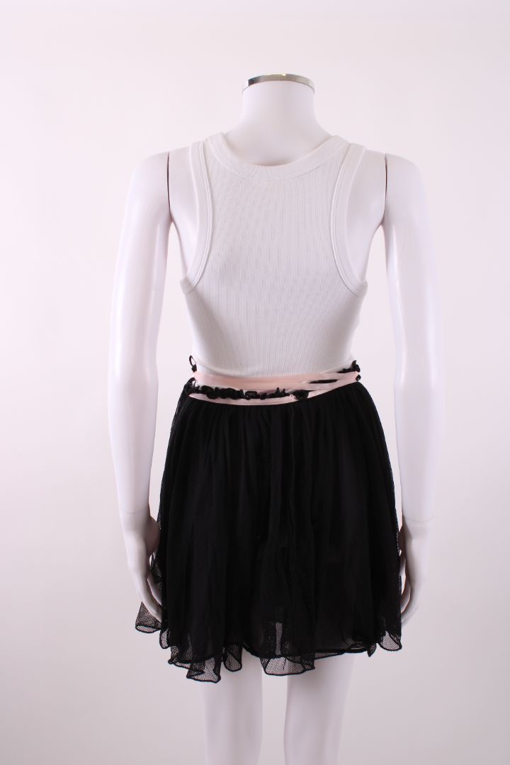 Reimagined by Pinko Mini Wrap Tulle Ruffle Skirt Black S | Default Title, Multicoloured