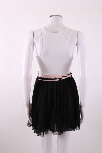 Reimagined by Pinko Mini Wrap Tulle Ruffle Skirt Black S | Default Title, Multicoloured