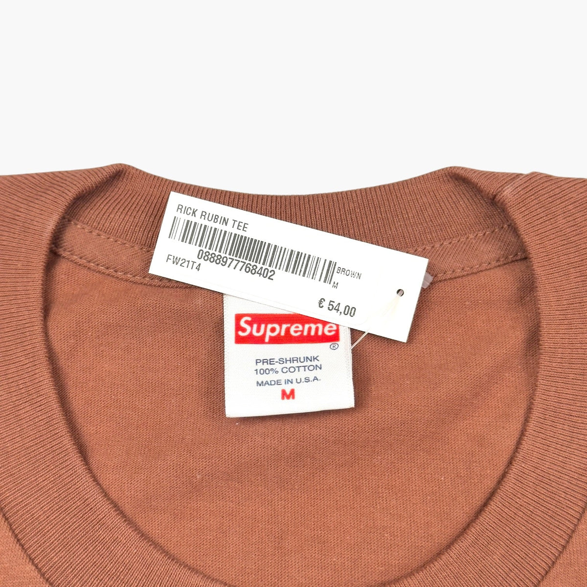 SUPREME RICK RUBIN T-SHIRT BROWN M | Medium, Brown