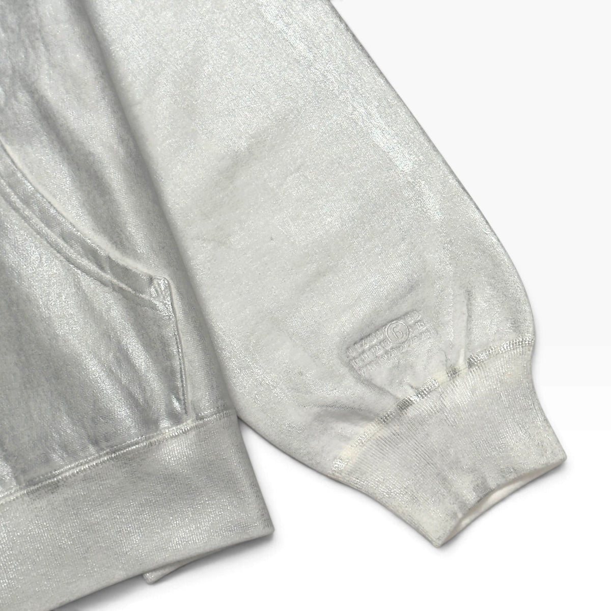 SUPREME MM6 MAISON MARGIELA FOIL BOX LOGO HOODED SWEATSHIRT OFF-WHITE M | Medium, White