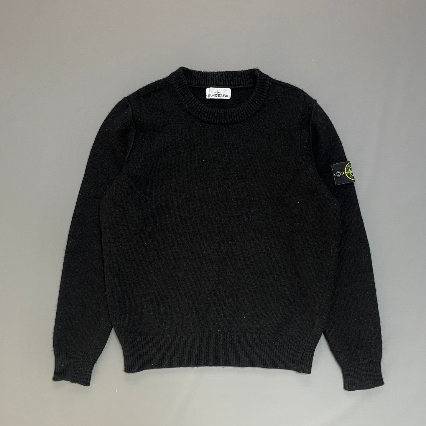 Stone Island Black Knit Jumper | Medium, Black