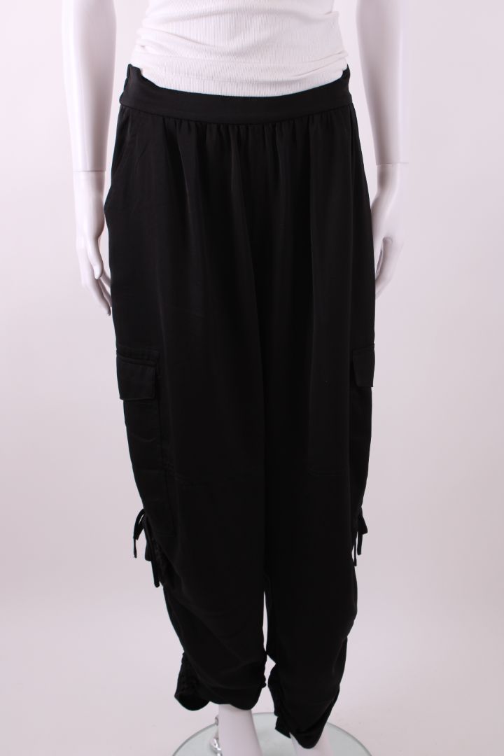 All Saints Kaye Relaxed Fit Satin Trousers Black M | Default Title, Black