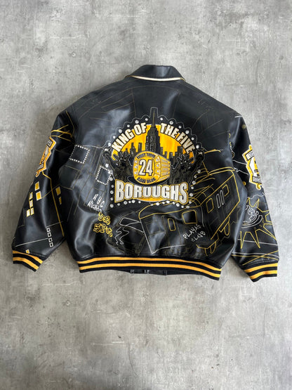 Raw Blue King Of The Five Boroughs Leather Jacket