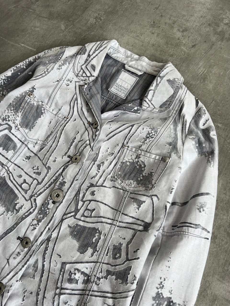 Marithé + François Girbaud Distress Effect Denim Jacket