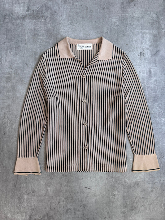 1970's Pierre Balmain Stiped Button Down Cardigan