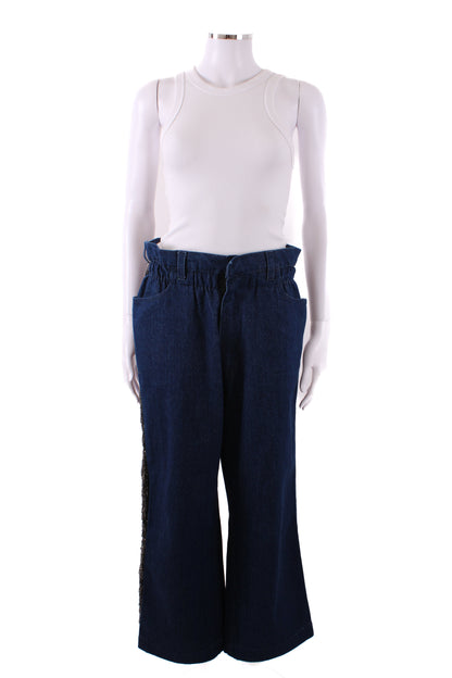 Reimagined by Pinko Diamante Tassle Jeans Indigo Denim S | Default Title, Pink