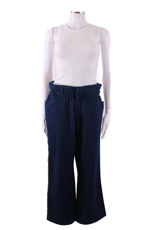 Reimagined by Pinko Diamante Tassle Jeans Indigo Denim S | Default Title, Pink