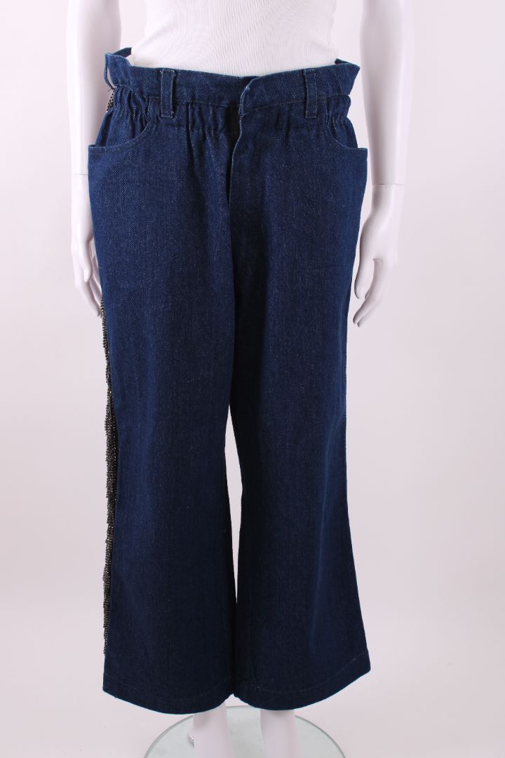 Reimagined by Pinko Diamante Tassle Jeans Indigo Denim S | Default Title, Pink