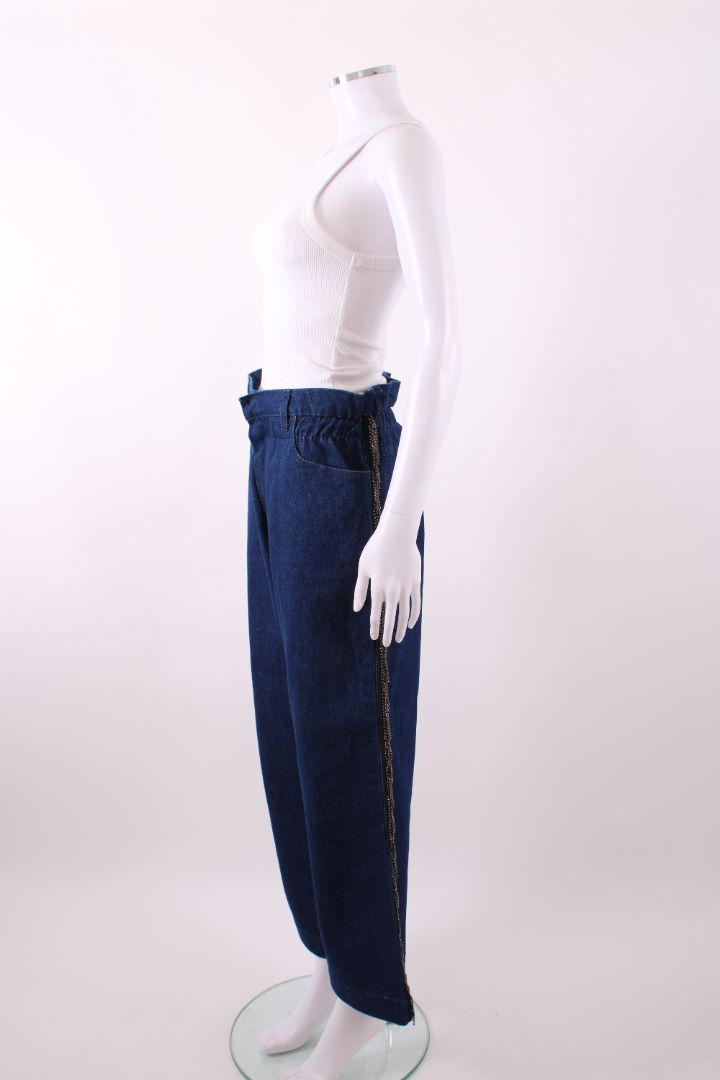 Reimagined by Pinko Diamante Tassle Jeans Indigo Denim S | Default Title, Pink