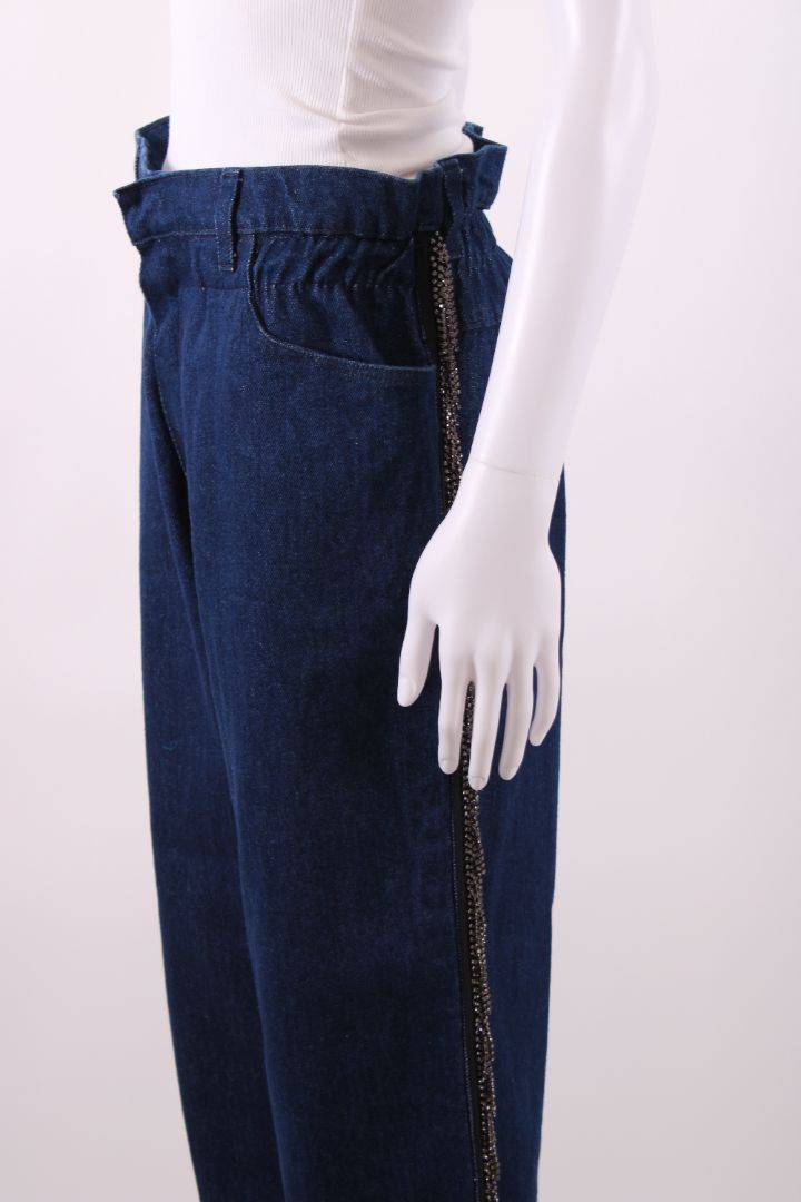 Reimagined by Pinko Diamante Tassle Jeans Indigo Denim S | Default Title, Pink