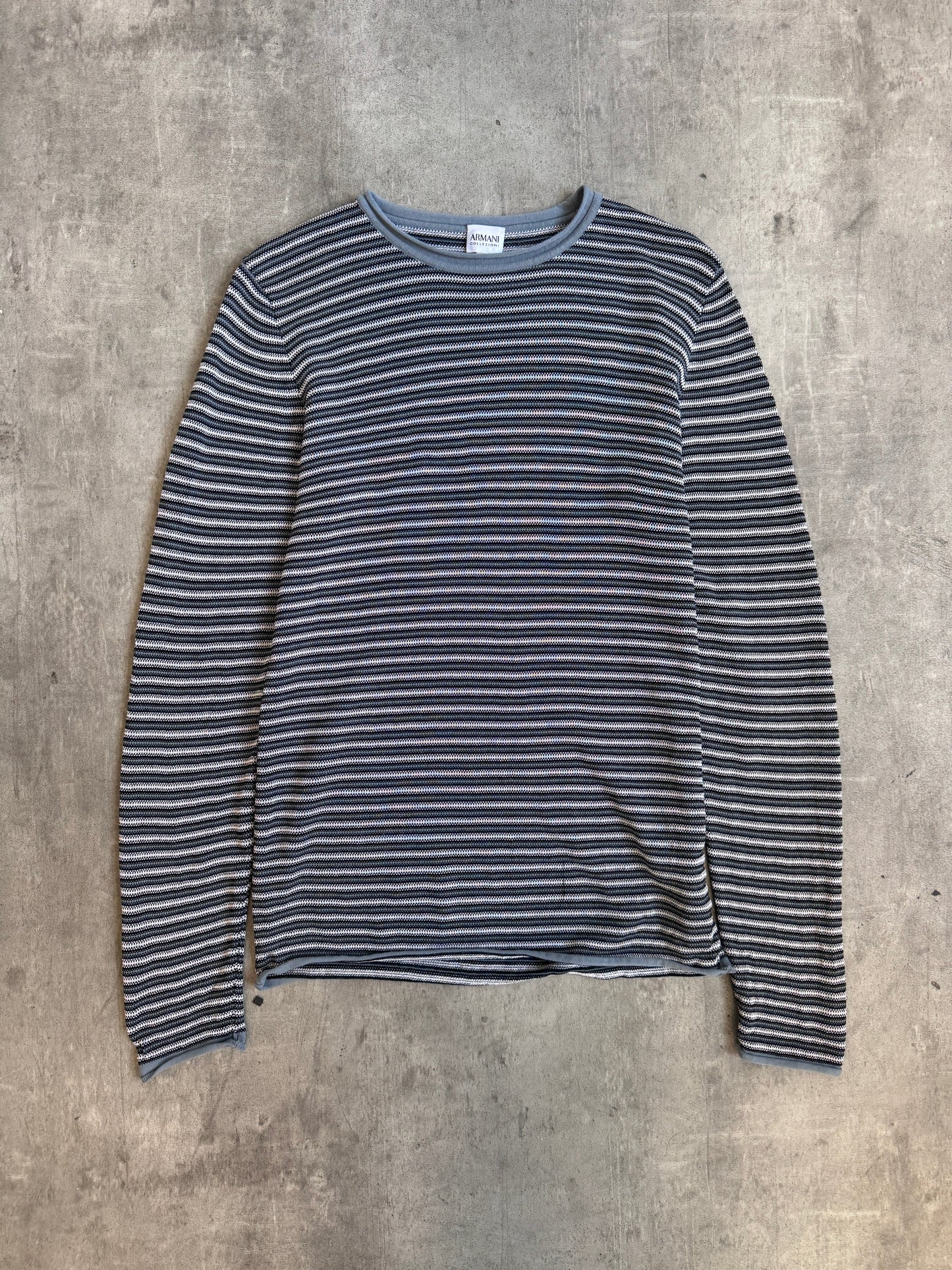 2000's Armani Collezione Intarsia Knit Fisherman Sweater