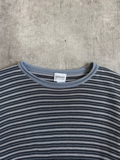 2000's Armani Collezione Intarsia Knit Fisherman Sweater