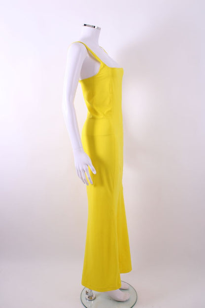 Reimagined by Pinko Slinky/Lycra Maxi Dress Yellow M | Default Title, Pink