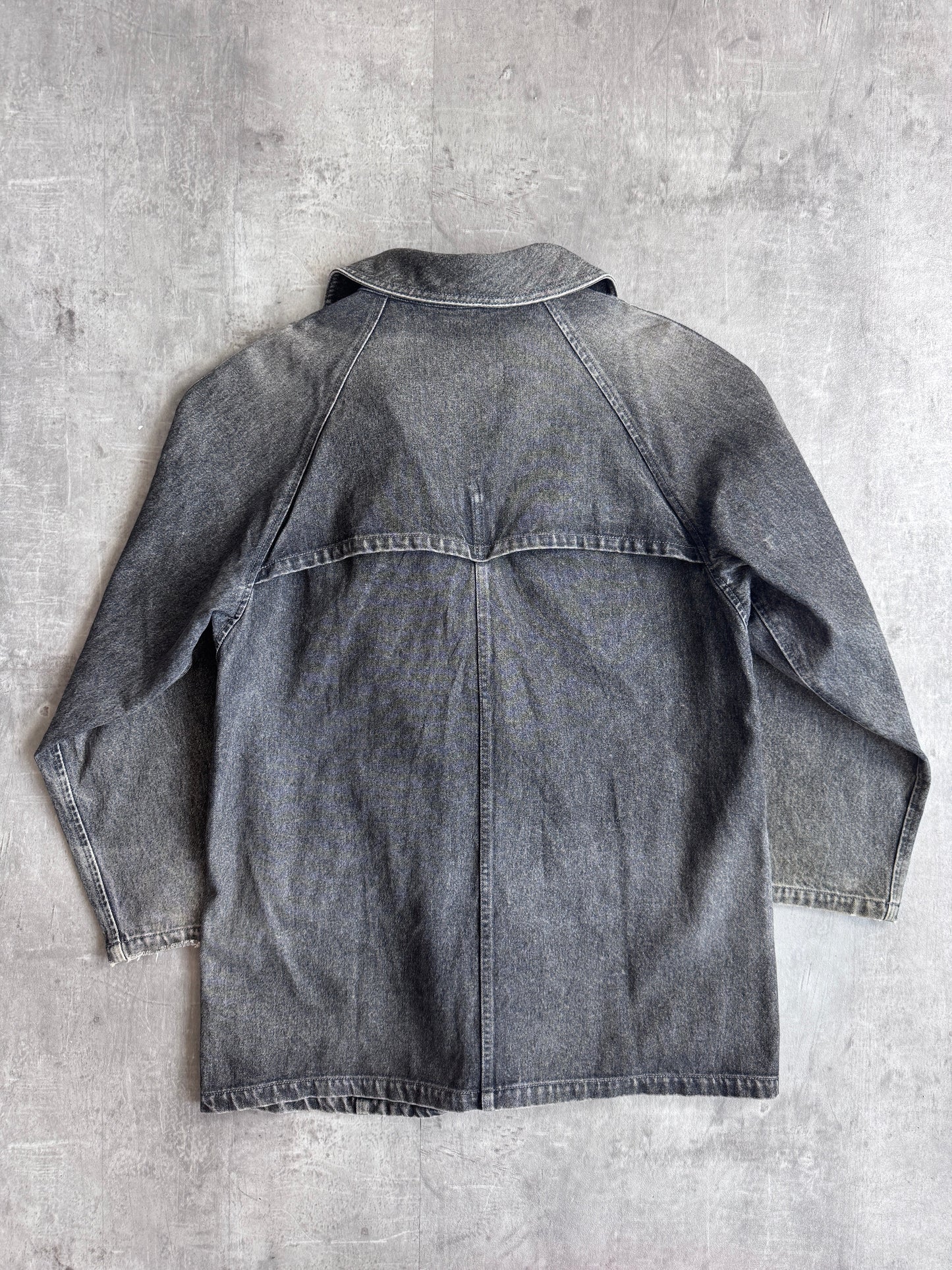 Issey Miyake I.S. Double Breasted Denim Coat