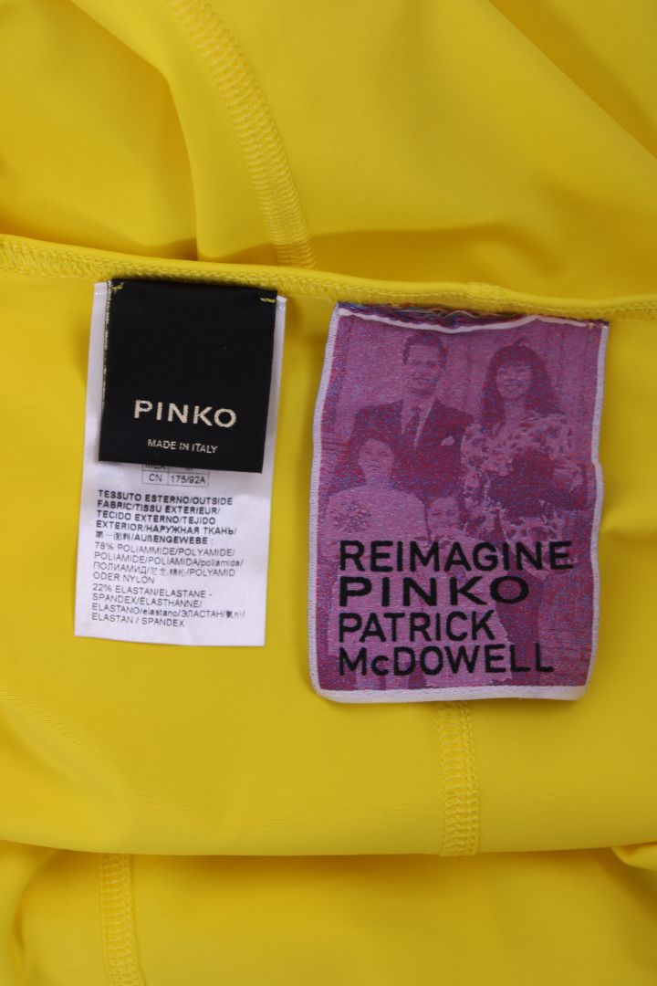 Reimagined by Pinko Slinky/Lycra Maxi Dress Yellow M | Default Title, Pink