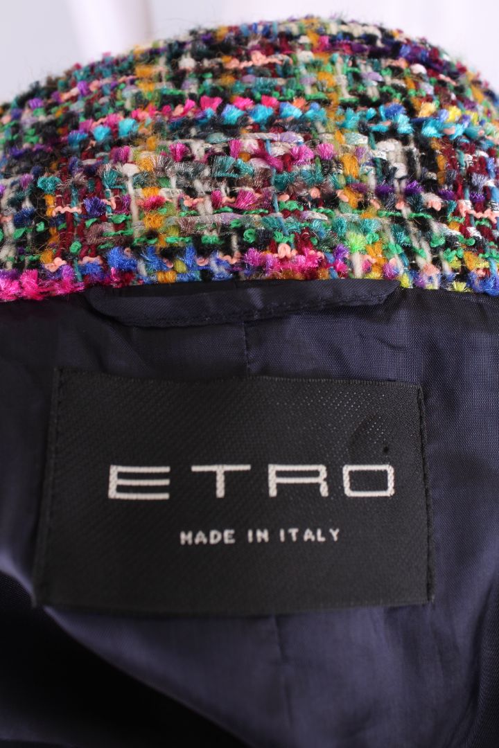 Etro Boucle Skirt Suit Multi Coloured 14 | Large, Red