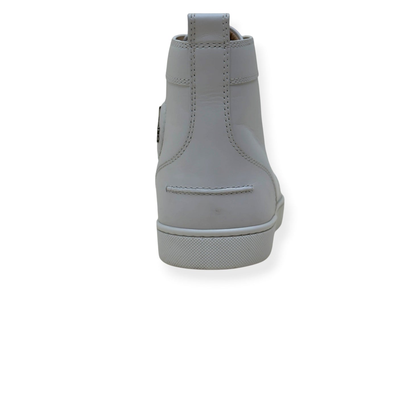 CHRISTIAN LOUBOUTIN LOUIS SPIKES HIGH-TOP LEATHER SNEAKER WHITE 43 / UK9 | UK 9, White