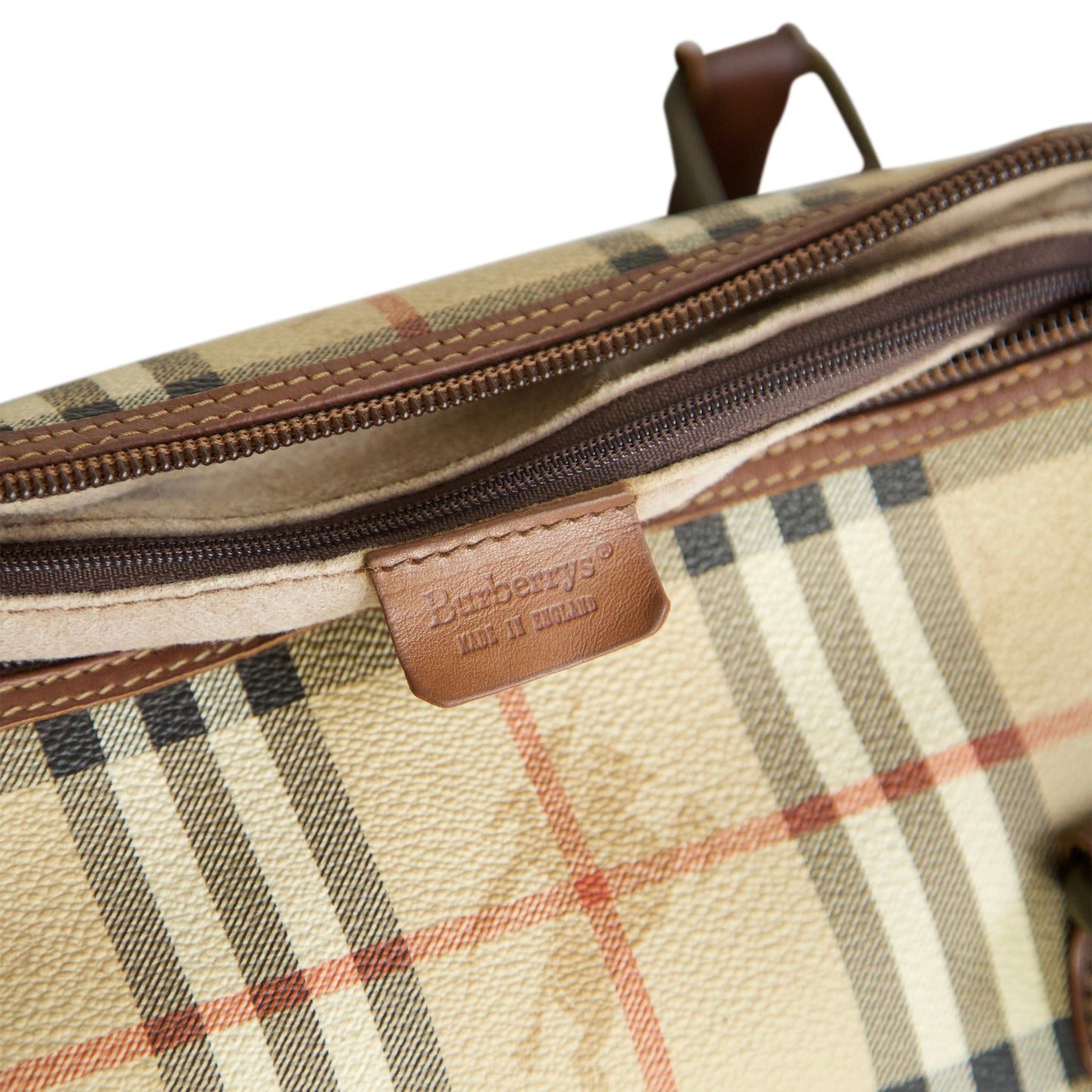 Burberry Nova Check Leather Mid Bag